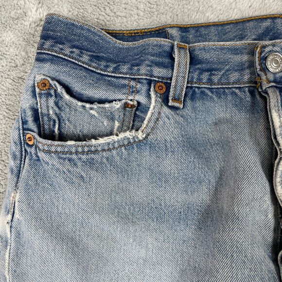 VTG Levi's 501 XX Jeans Mens 35x32 Actaul 32x28 Blue Denim Distressed Button Fly - Picture 6 of 16